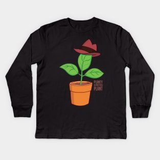 Planty the Potted Plant Kids Long Sleeve T-Shirt
